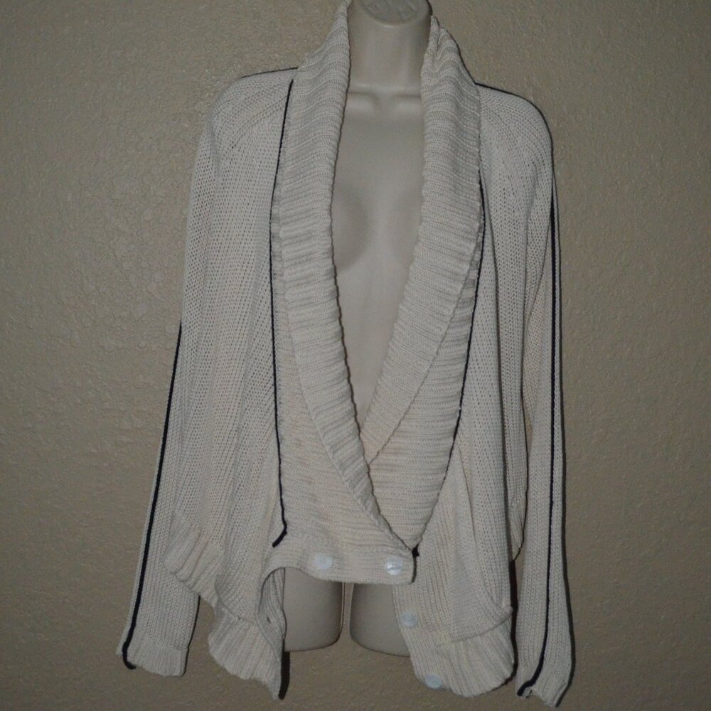 Sz XS SOH Cream Knit Long Sleeve Cardigan Sweater